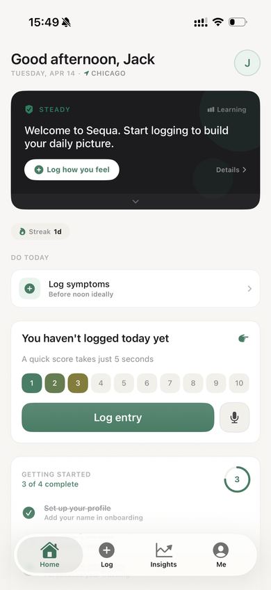 Home dashboard