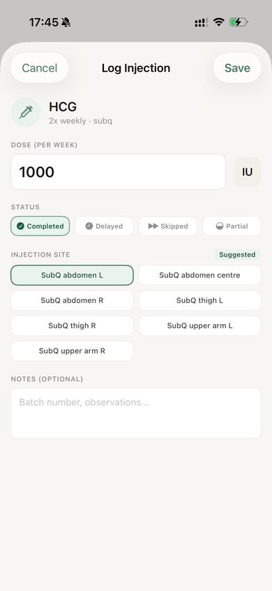 Log injection